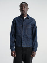 Stone Island - 410006 Biker Jacket in Blue Rinse