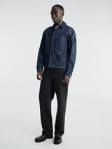 Stone Island - 410006 Biker Jacket in Blue Rinse