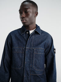 Stone Island - 410006 Biker Jacket in Blue Rinse