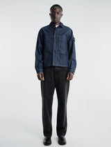 Stone Island - 410006 Biker Jacket in Blue Rinse