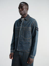 Stone Island - 410006 Biker Jacket in Blue Black