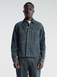 Stone Island - 410006 Biker Jacket in Blue Black
