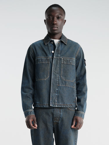 Stone Island - 410006 Biker Jacket in Blue Black