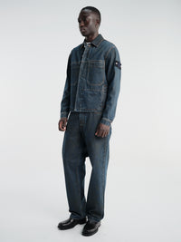 Stone Island - 410006 Biker Jacket in Blue Black