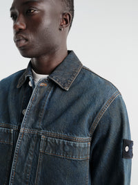 Stone Island - 410006 Biker Jacket in Blue Black