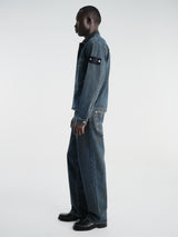 Stone Island - 410006 Biker Jacket in Blue Black