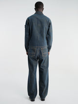 Stone Island - 410006 Biker Jacket in Blue Black