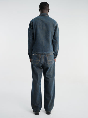 Stone Island - 410006 Biker Jacket in Blue Black