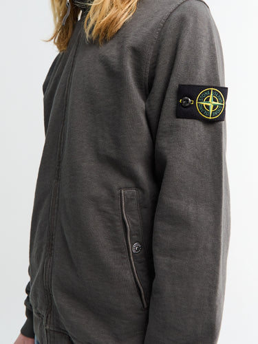 Stone Island - 6100033 Zip Up Cardigan in Charcoal