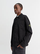 Stone Island - 1200032 Cotton Twill Overshirt in Black