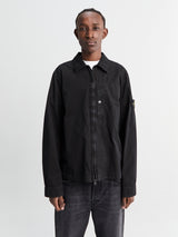 Stone Island - 1200032 Cotton Twill Overshirt in Black