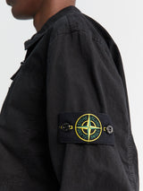 Stone Island - 1200032 Cotton Twill Overshirt in Black