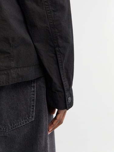 Stone Island - 1200032 Cotton Twill Overshirt in Black