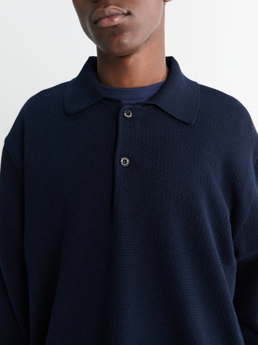Stone Island - 5100024 Polo Sweatshirt in Navy Blue