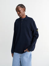 Stone Island - 5100024 Polo Sweatshirt in Navy Blue