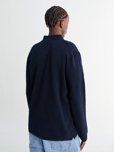 Stone Island - 5100024 Polo Sweatshirt in Navy Blue