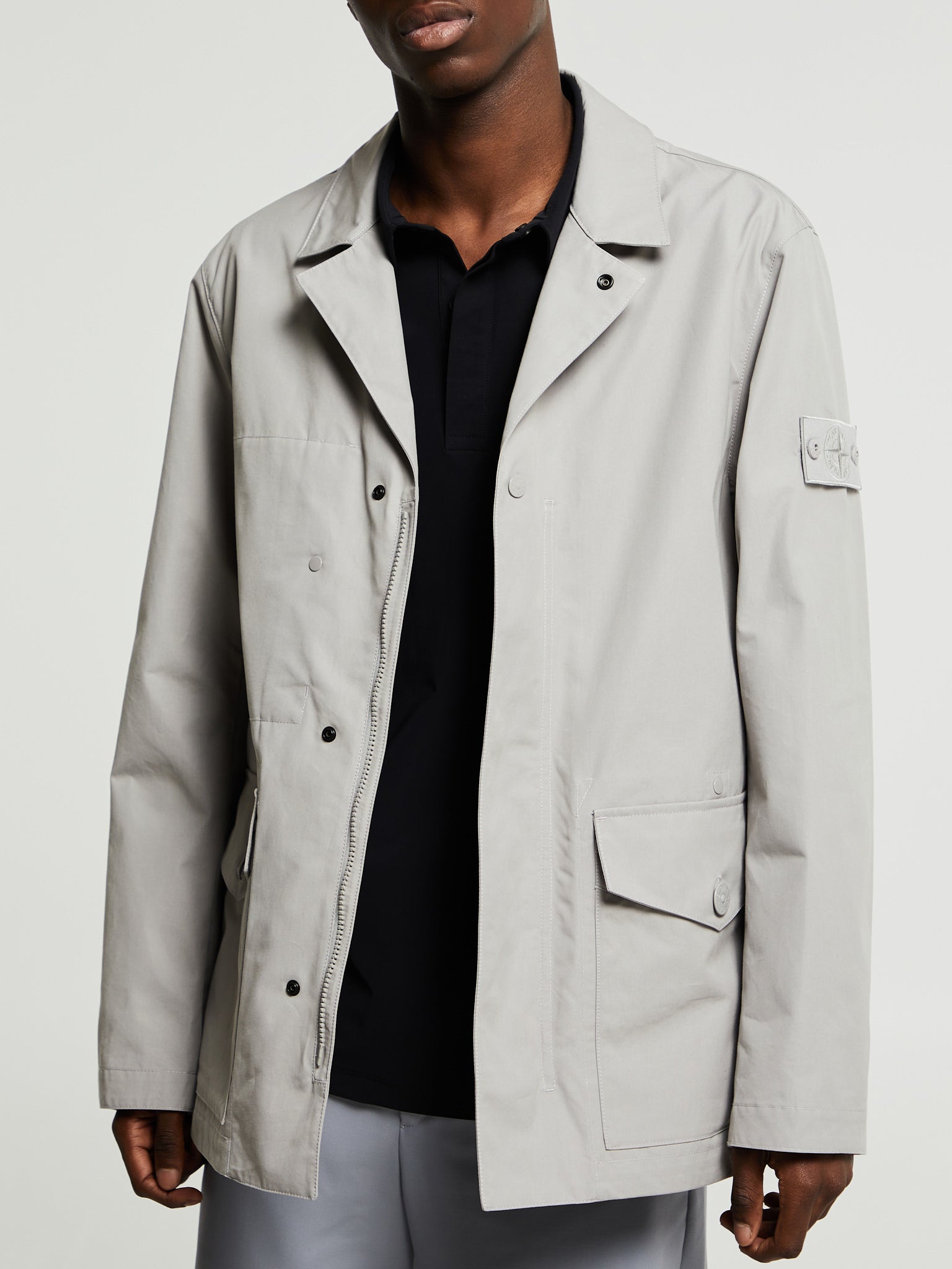 Stone Island - A100002 Waterproof Cotton Canvas Blazer in Dust