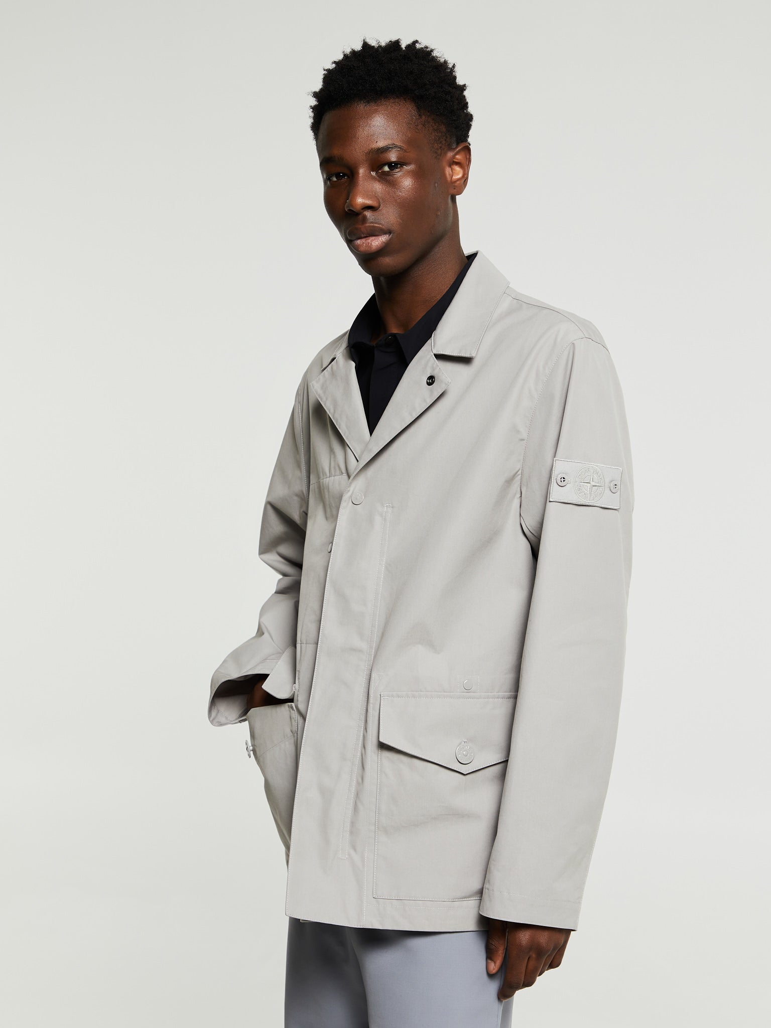 Stone Island - A100002 Waterproof Cotton Canvas Blazer in Dust