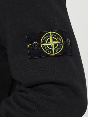 Stone Island - 6100042 Organic Cotton Fleece Hoodie in Black