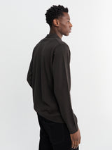 Stone Island - 5100076 Long Sleeve Polo in Dark Brown