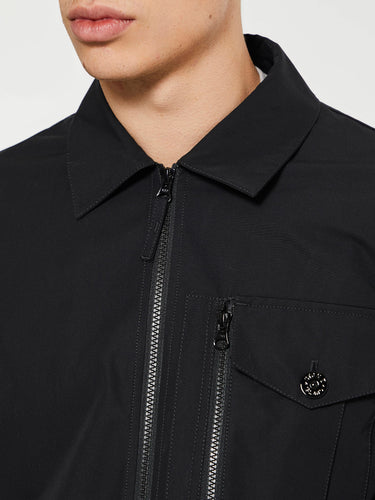 Stone Island - 1200007 Waterproof Cotton Canvas Ghost Overshirt in Black