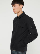 Stone Island - 1200007 Waterproof Cotton Canvas Ghost Overshirt in Black