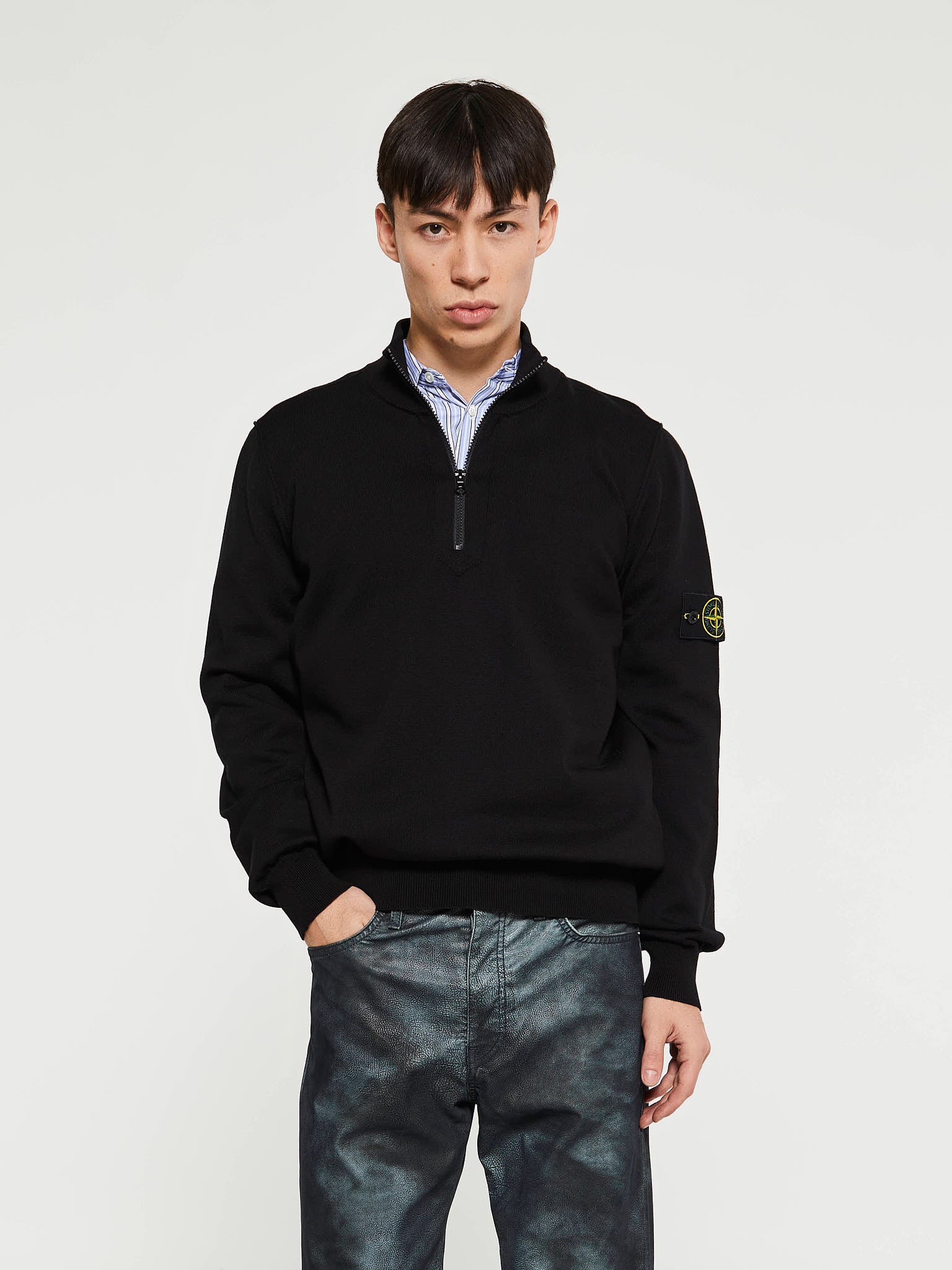 5100063 Longsleeved Polo in Black