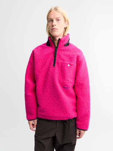 Stone Island - 6100025 Long Sleeve Polo in Fuxia