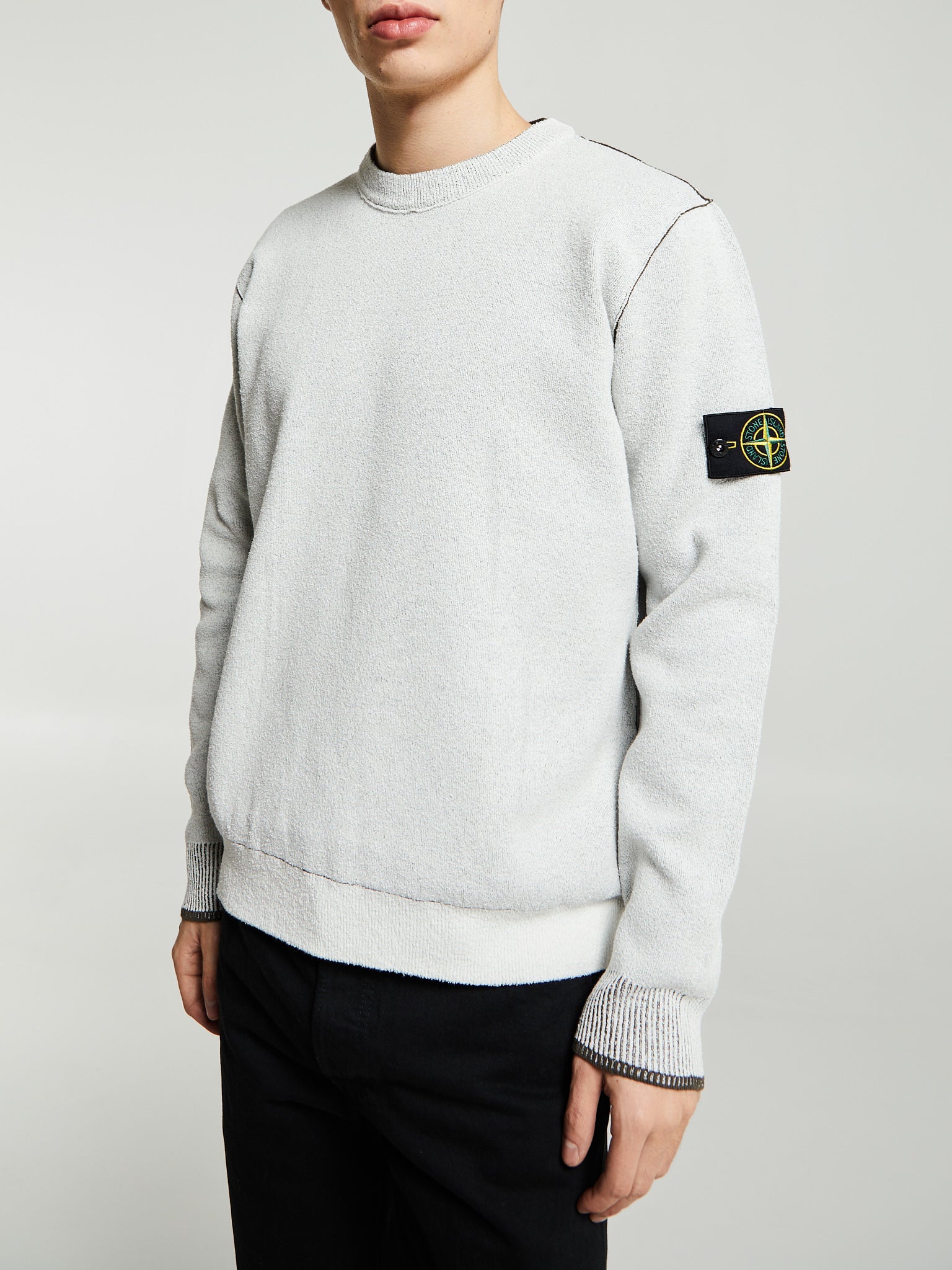 Stone Island - 5100021 Double Face Crew Neck in Ivory