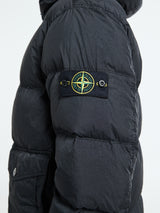 Stone Island - 4100011 Crinkle Reps NY Hooded Down Jacket in Black