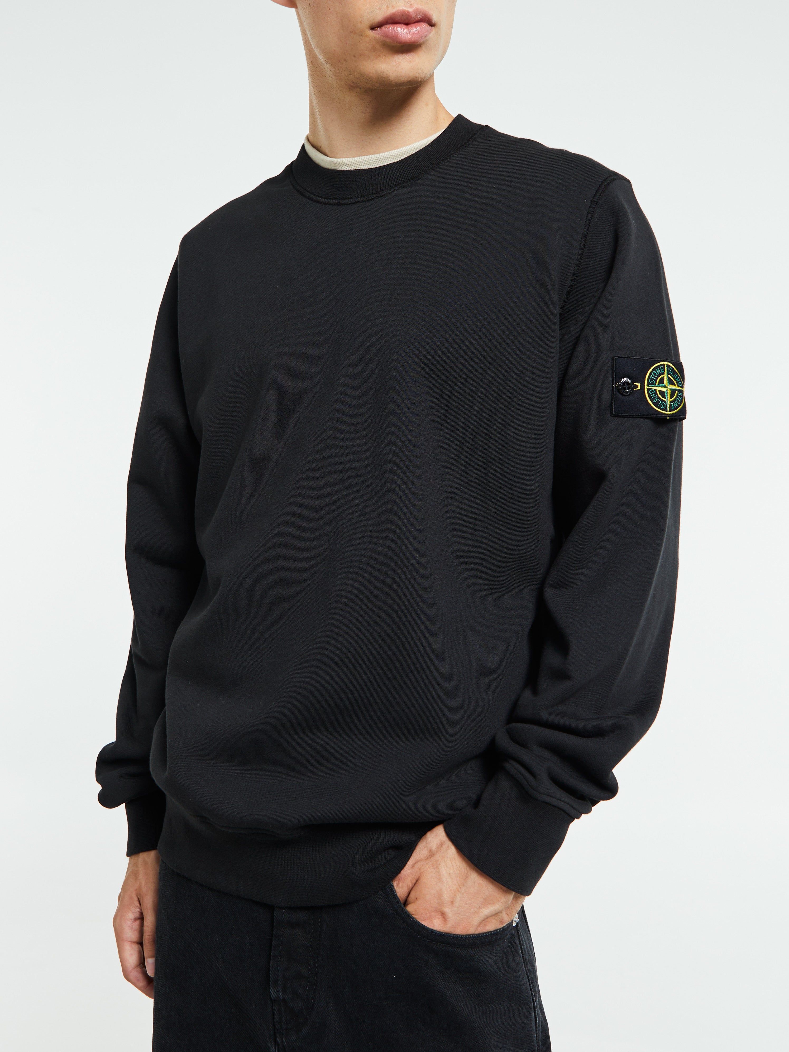 Stone Island - 6100060 Organic Cotton Fleece in Black