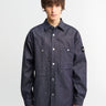 Stone Island - 1100008 Indigo Raw Denim Overshirt in Blue Raw