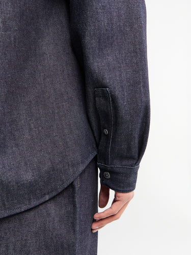 Stone Island - 1100008 Indigo Raw Denim Overshirt in Blue Raw