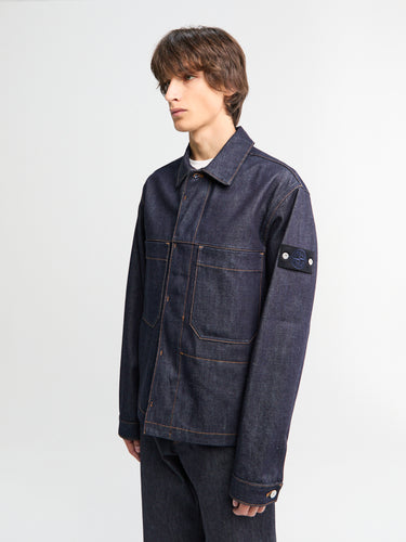 Stone Island - Q100027 Indigo Denim Jacket in Blue Raw