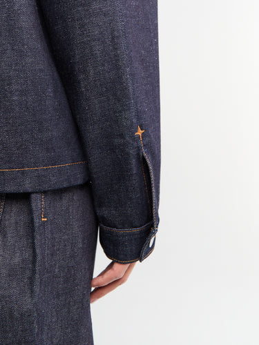 Stone Island - Q100027 Indigo Denim Jacket in Blue Raw
