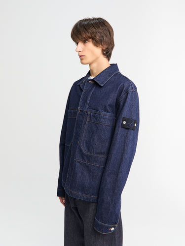 Stone Island - Q100027 Indigo Denim Rinsed Jacket in Blue Rinse