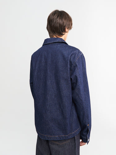 Stone Island - Q100027 Indigo Denim Rinsed Jacket in Blue Rinse