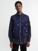 Stone Island - G100016 Indigo Polypropylene Denim Vest in Blue Rinse