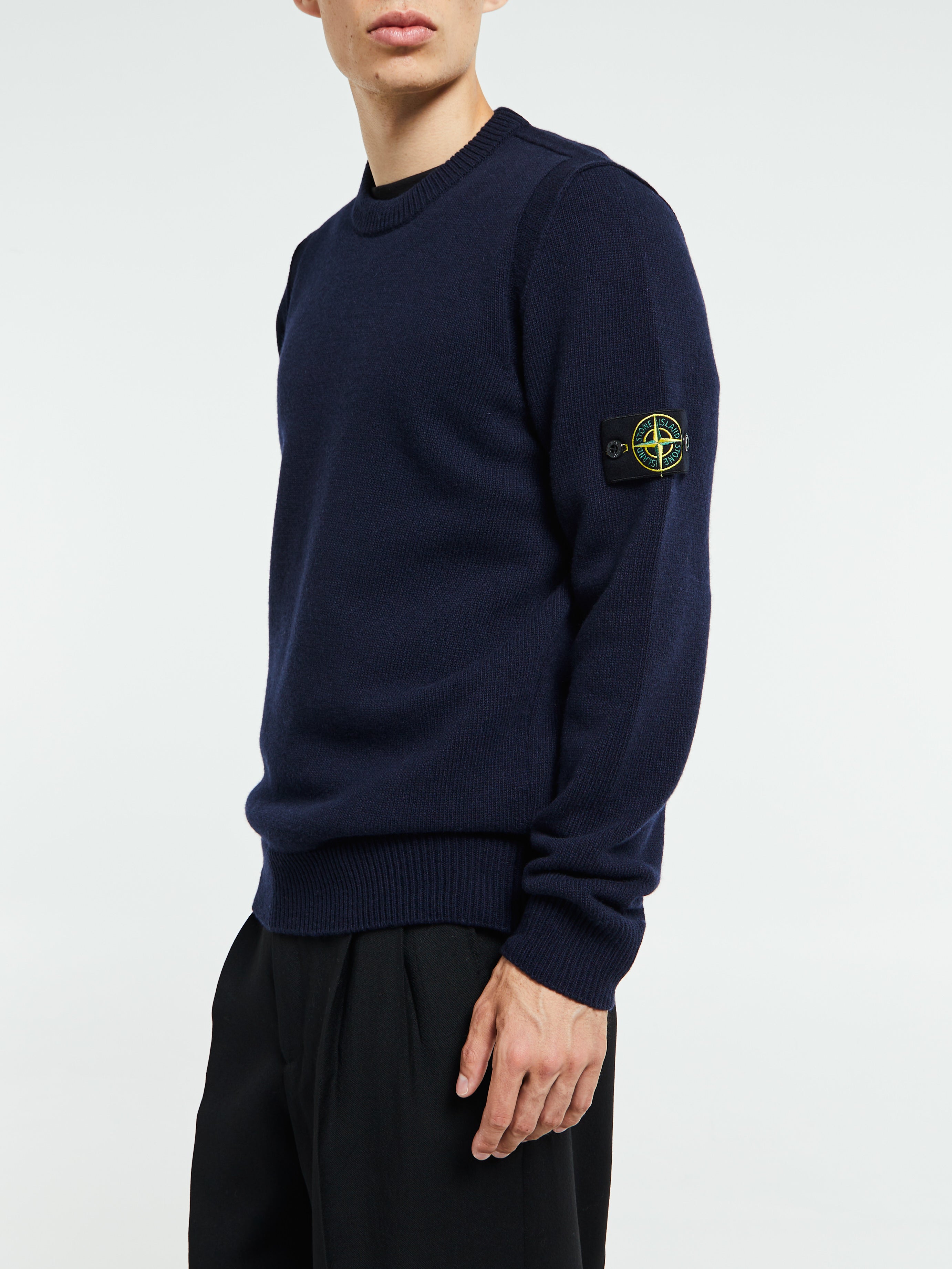 Stone Island - 5100072 Crew Neck in Navy Blue