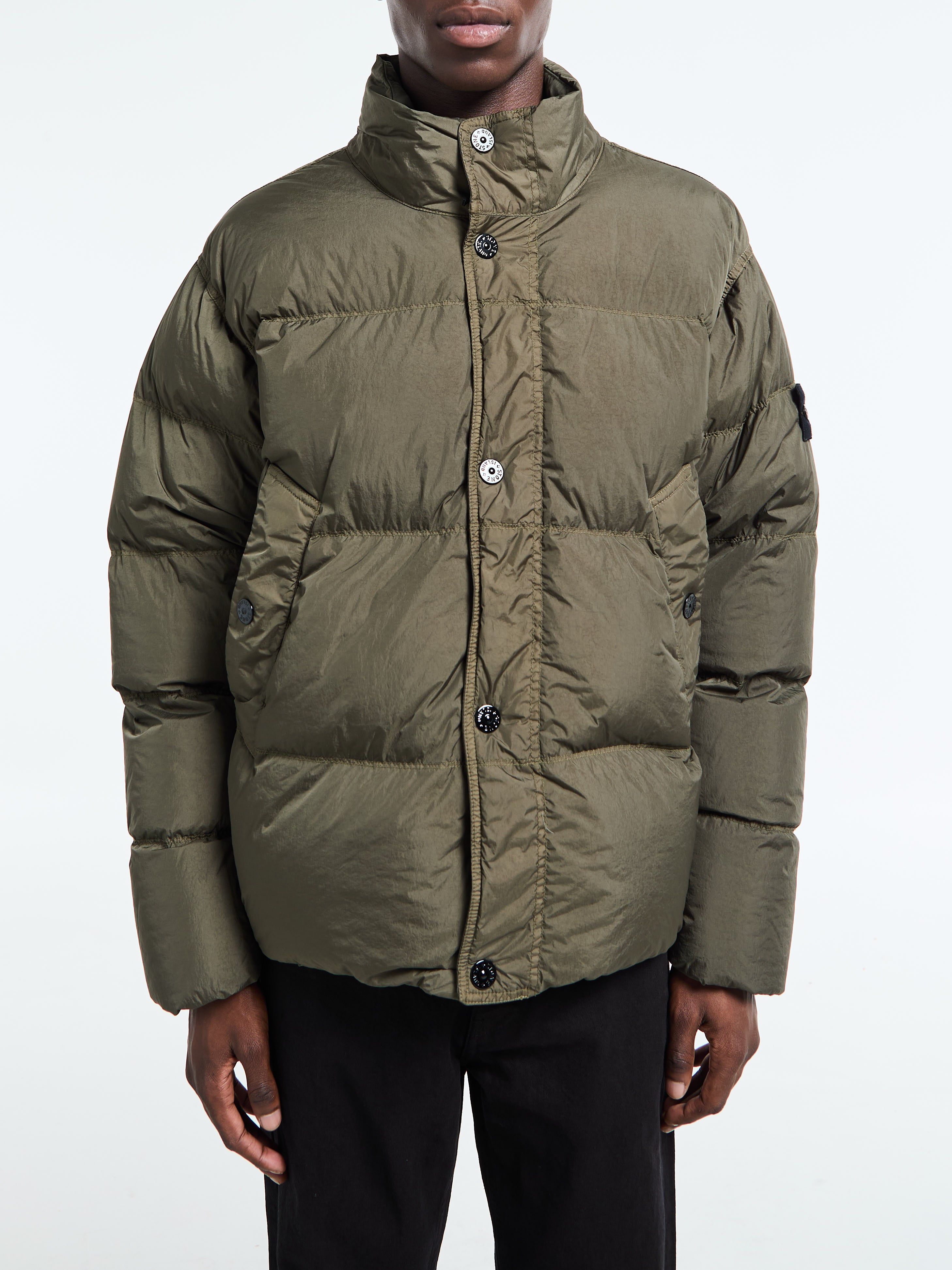 4100010 Crinkle reps NY Bomber Jacket i Militær Grøn 