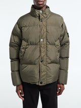 Stone Island - 4100010 Crinkle reps NY Bomber Jacket in Military Green