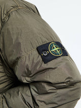 Stone Island - 4100010 Crinkle reps NY Bomber Jacket in Military Green