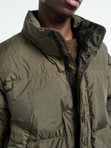 Stone Island - 4100010 Crinkle reps NY Bomber Jacket in Military Green