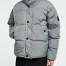 Stone Island - 4100010 Crinkle reps NY Bomber Jacket in Cement