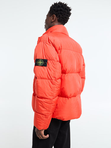 Stone Island - 4100010 CRINKLE REPS NY RECYCLED NYLON Bomber Jacket in Scarlatto