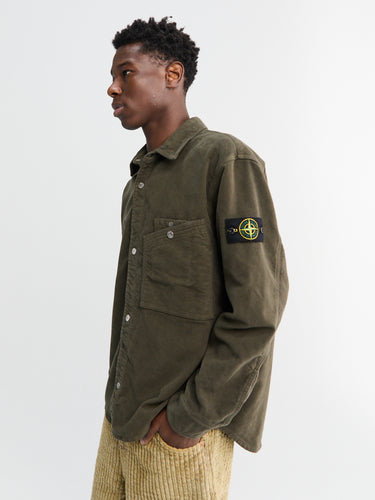 Stone Island - 1200019 Shirt i Military Green