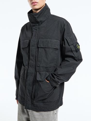 Stone Island - Q100011 Short Parka in Lead Grey