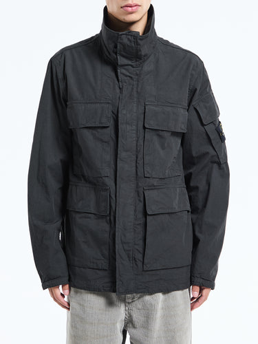 Stone Island - Q100011 Short Parka in Lead Grey