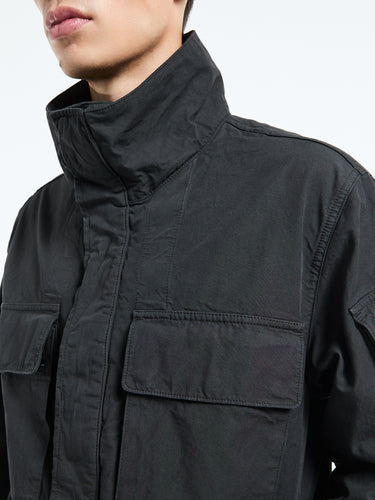 Stone Island - Q100011 Short Parka in Lead Grey