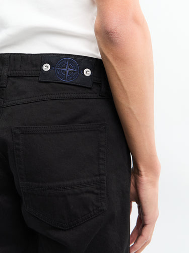 Stone Island - J100005 Bull Denim-TC Trousers in Black